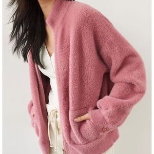 Anthropologie Mauve Eyelash Jacket